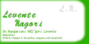 levente magori business card